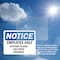 Signmission Employees Only Visitors Please Use Front Entrance OSHA Notice Sign, Vinyl Decal, 10in x 7in, 2PK OS-2PACK-NS-D-710-L-12011 - alternate 6